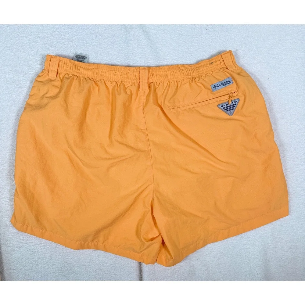 Columbia PFG Backcast III Water Shorts Mens XL Orange Omni-Shade 6